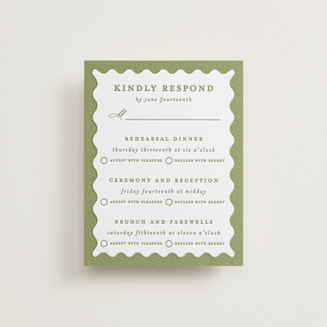 Letterpress Multi-Event RSVP Cards