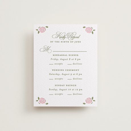 Letterpress Multi-Event RSVP Cards