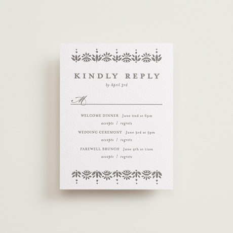 Letterpress Multi-Event RSVP Cards