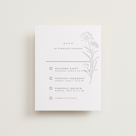 Letterpress Multi-Event RSVP Cards