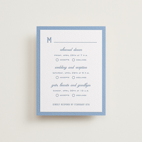 Letterpress Multi-Event RSVP Cards
