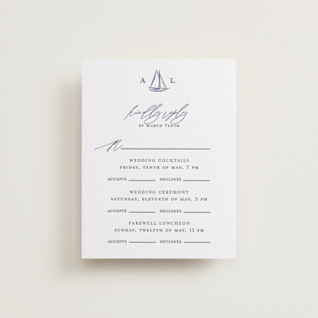 Letterpress Multi-Event RSVP Cards