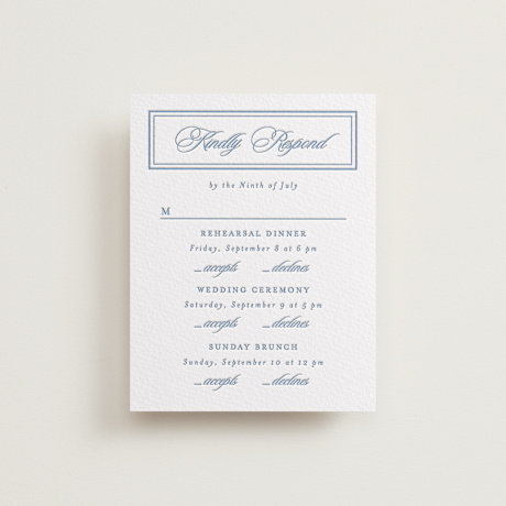 Letterpress Multi-Event RSVP Cards