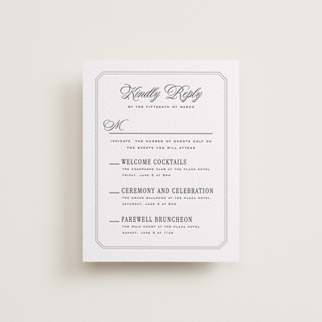 Letterpress Multi-Event RSVP Cards