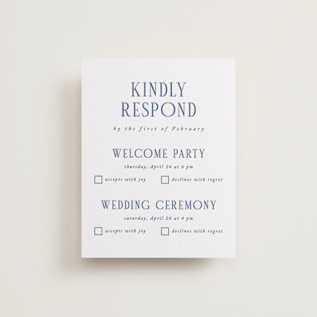 Letterpress Multi-Event RSVP Cards