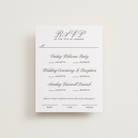 Letterpress Multi-Event RSVP Cards