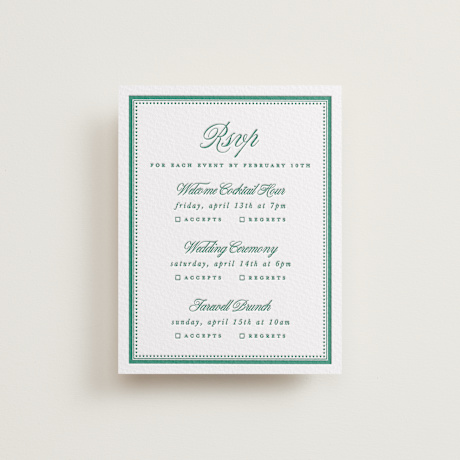 Letterpress Multi-Event RSVP Cards