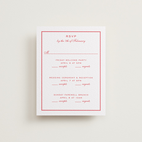 Letterpress Multi-Event RSVP Cards