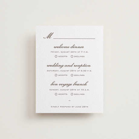 Letterpress Multi-Event RSVP Cards