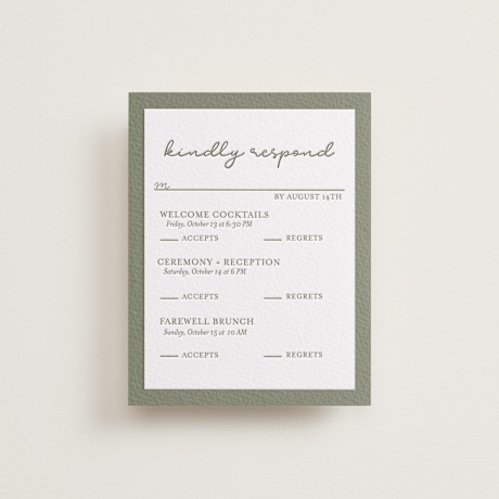 Letterpress Multi-Event RSVP Cards