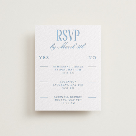 Letterpress Multi-Event RSVP Cards