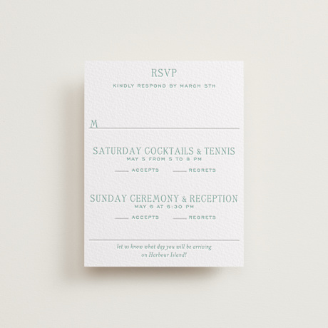 Letterpress Multi-Event RSVP Cards
