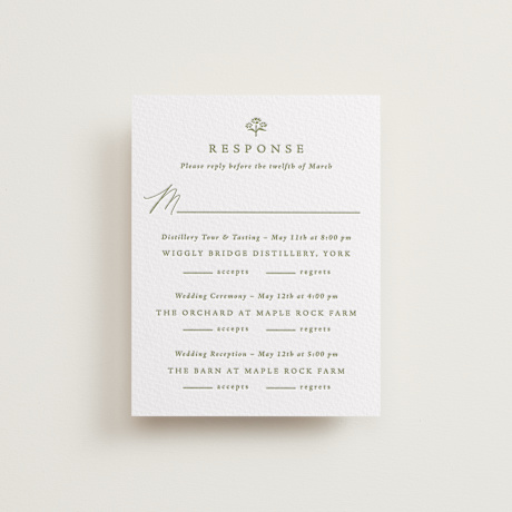 Letterpress Multi-Event RSVP Cards