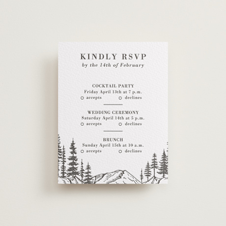 Letterpress Multi-Event RSVP Cards