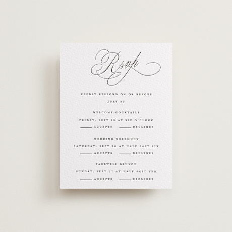 Letterpress Multi-Event RSVP Cards