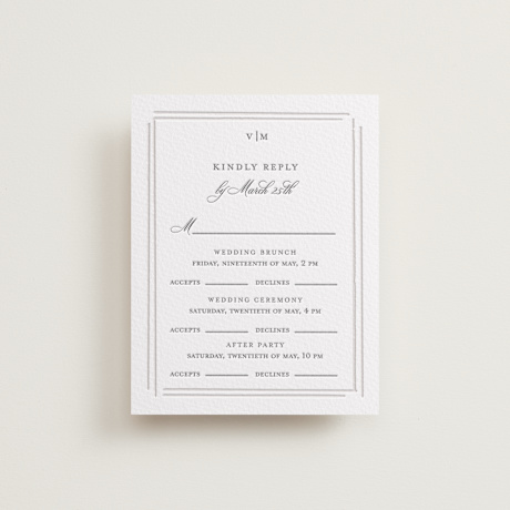 Letterpress Multi-Event RSVP Cards