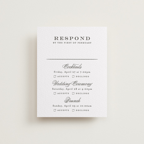 Letterpress Multi-Event RSVP Cards