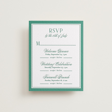 Letterpress Multi-Event RSVP Cards