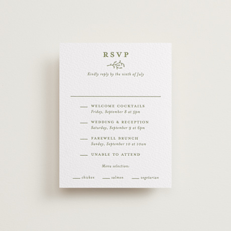 Letterpress Multi-Event RSVP Cards