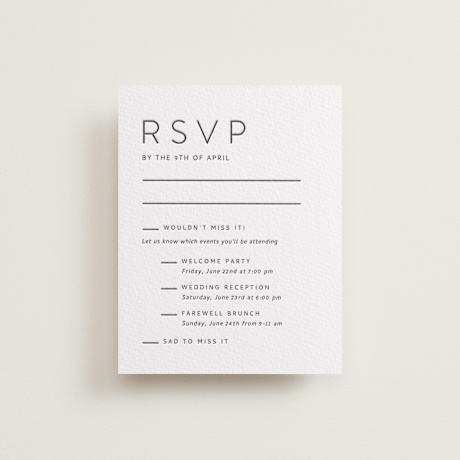 Letterpress Multi-Event RSVP Cards
