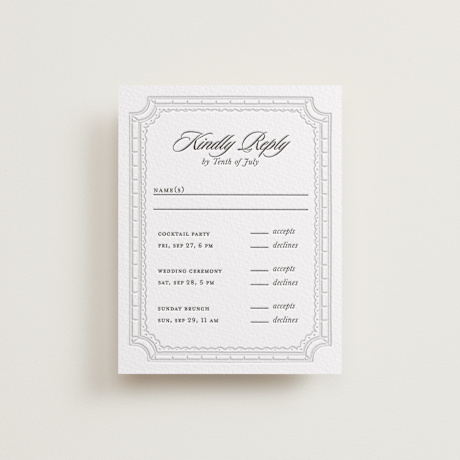 Letterpress Multi-Event RSVP Cards