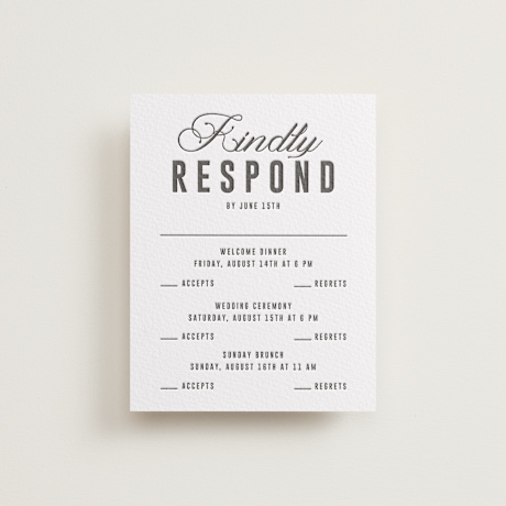 Letterpress Multi-Event RSVP Cards
