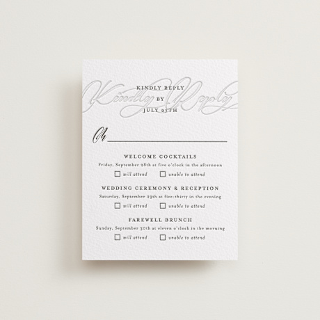 Letterpress Multi-Event RSVP Cards