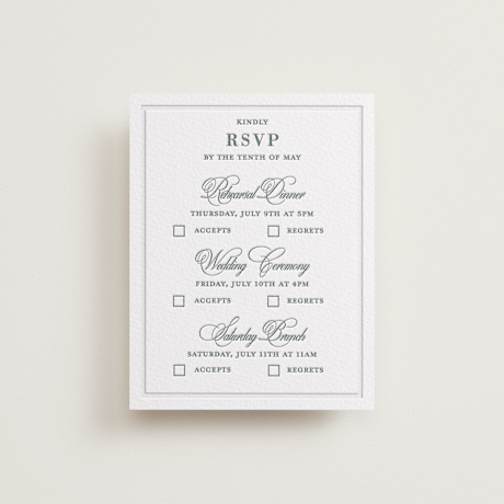 Letterpress Multi-Event RSVP Cards