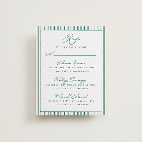 Letterpress Multi-Event RSVP Cards