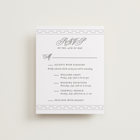 Letterpress Multi-Event RSVP Cards