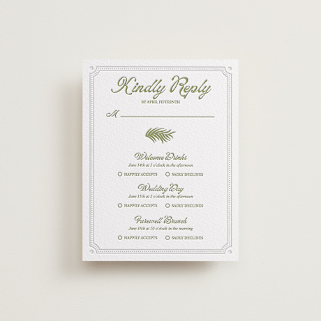 Letterpress Multi-Event RSVP Cards