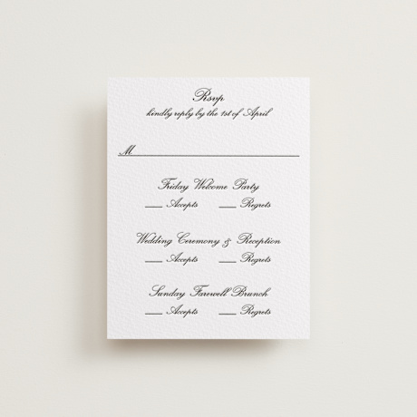 Letterpress Multi-Event RSVP Cards