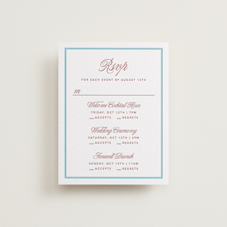 Letterpress Multi-Event RSVP Cards