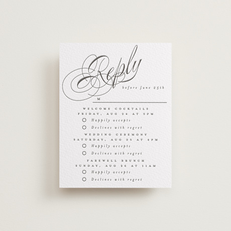 Letterpress Multi-Event RSVP Cards