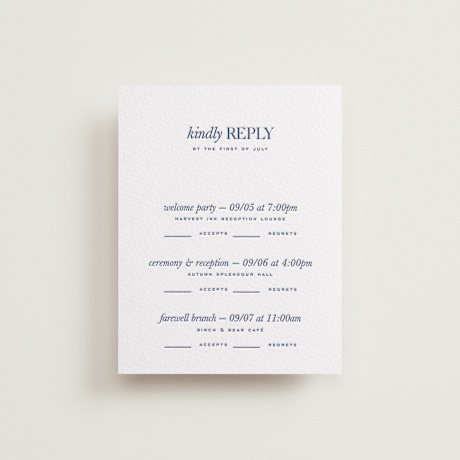 Letterpress Multi-Event RSVP Cards