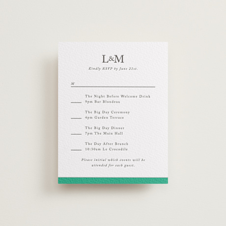 Letterpress Multi-Event RSVP Cards