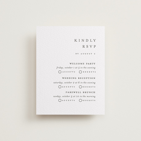 Letterpress Multi-Event RSVP Cards