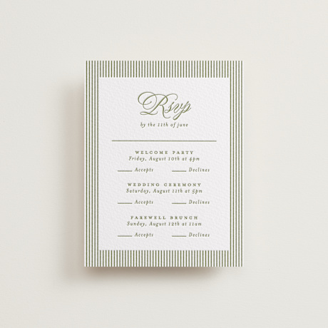 Letterpress Multi-Event RSVP Cards