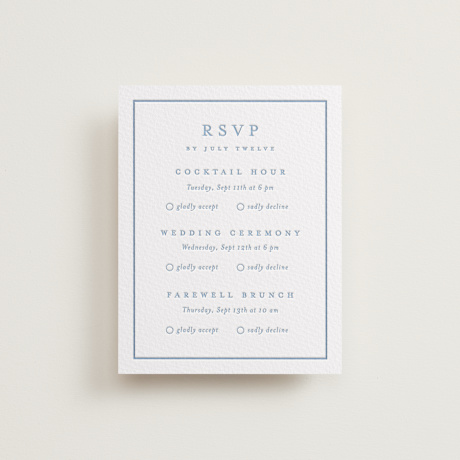Letterpress Multi-Event RSVP Cards
