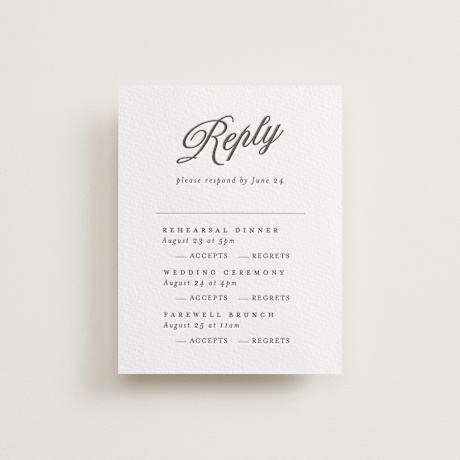 Letterpress Multi-Event RSVP Cards