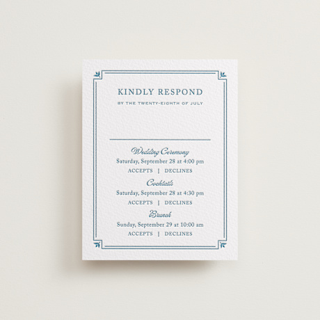 Letterpress Multi-Event RSVP Cards