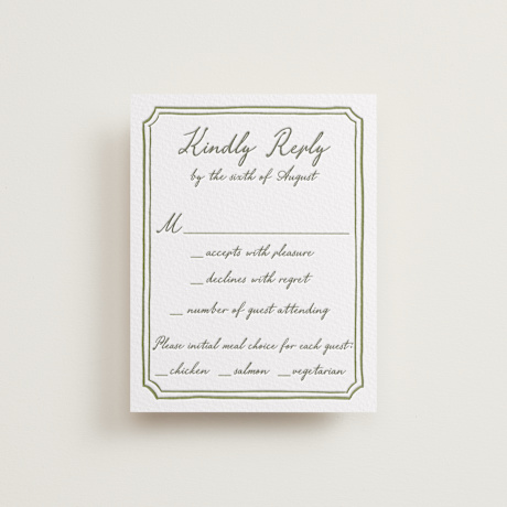 Letterpress RSVP Cards