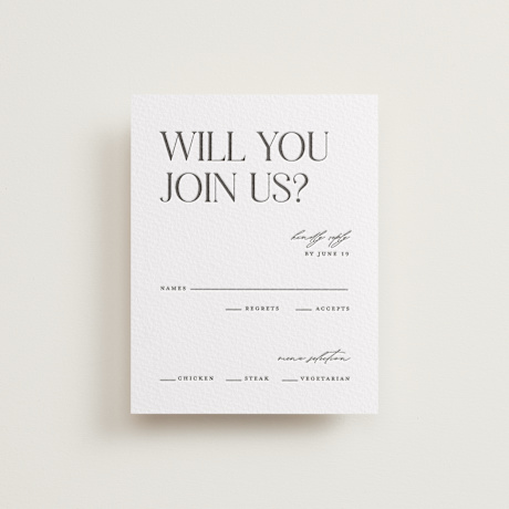 Letterpress RSVP Cards