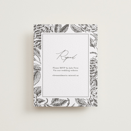 Letterpress RSVP Online Enclosure Cards