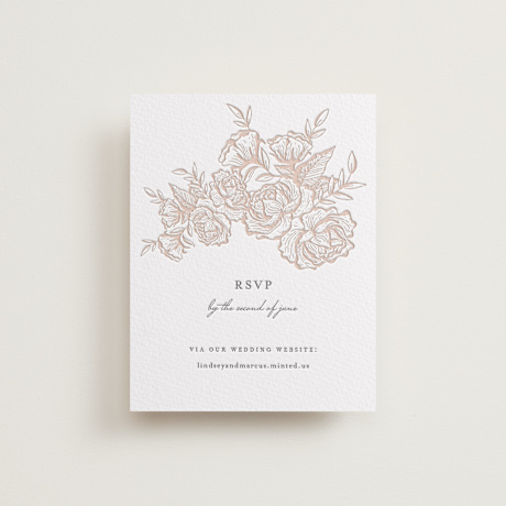 Letterpress RSVP Online Enclosure Cards