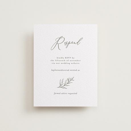 Letterpress RSVP Online Enclosure Cards