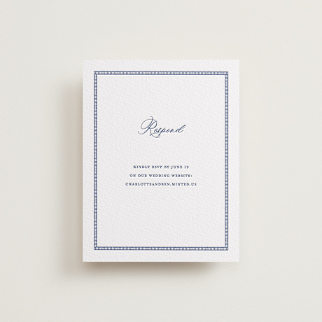 Letterpress RSVP Online Enclosure Cards