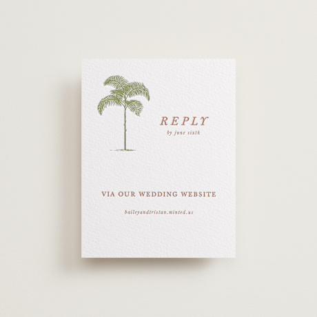 Letterpress RSVP Online Enclosure Cards