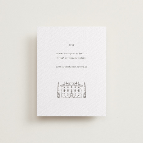 Letterpress RSVP Online Enclosure Cards
