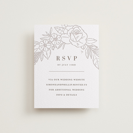 Letterpress RSVP Online Enclosure Cards